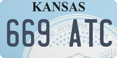 KS license plate 669ATC