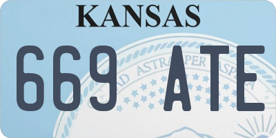 KS license plate 669ATE
