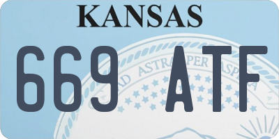 KS license plate 669ATF