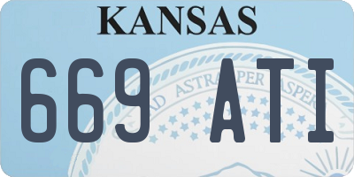 KS license plate 669ATI