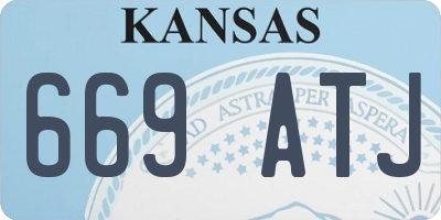 KS license plate 669ATJ
