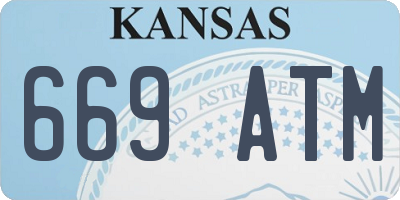 KS license plate 669ATM