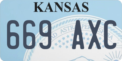 KS license plate 669AXC