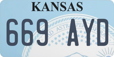 KS license plate 669AYD