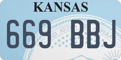 KS license plate 669BBJ