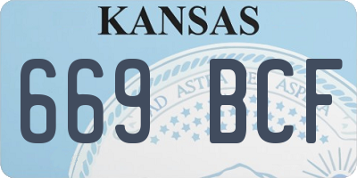 KS license plate 669BCF