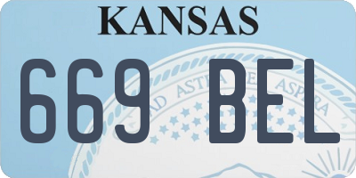 KS license plate 669BEL