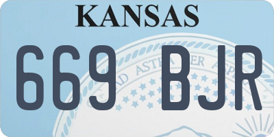 KS license plate 669BJR