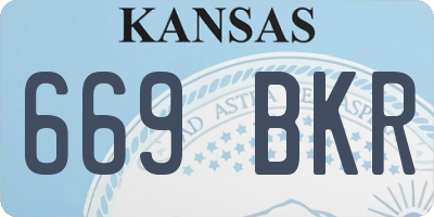 KS license plate 669BKR