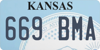 KS license plate 669BMA