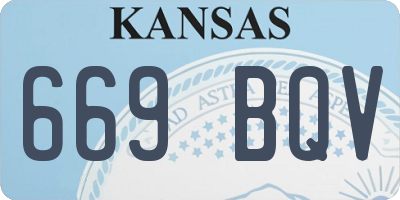 KS license plate 669BQV