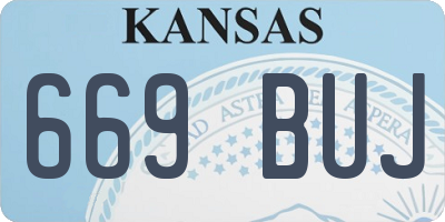 KS license plate 669BUJ