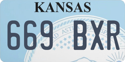 KS license plate 669BXR