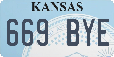 KS license plate 669BYE