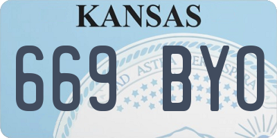 KS license plate 669BYO
