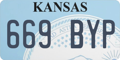 KS license plate 669BYP
