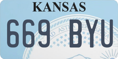 KS license plate 669BYU