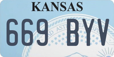 KS license plate 669BYV