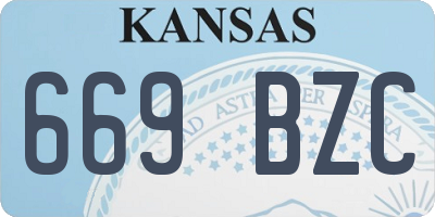 KS license plate 669BZC