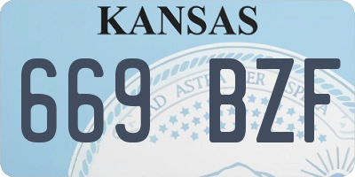 KS license plate 669BZF