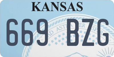 KS license plate 669BZG
