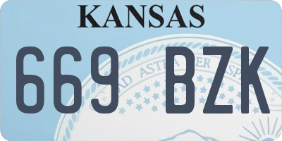 KS license plate 669BZK