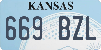 KS license plate 669BZL