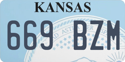 KS license plate 669BZM