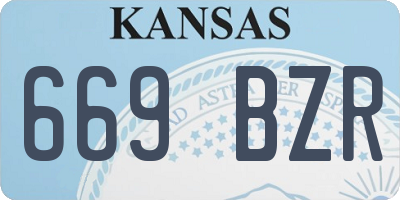 KS license plate 669BZR