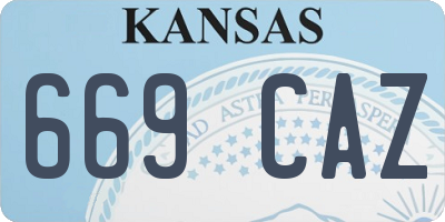 KS license plate 669CAZ