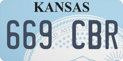 KS license plate 669CBR