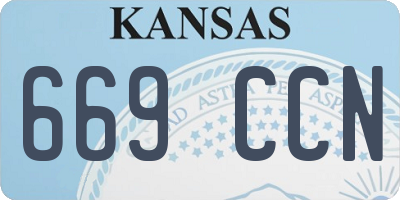 KS license plate 669CCN
