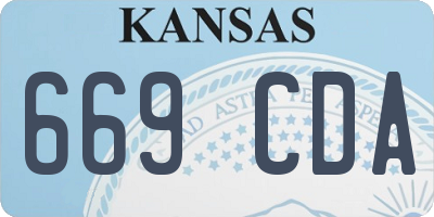 KS license plate 669CDA