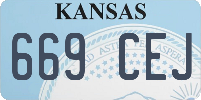 KS license plate 669CEJ