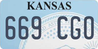 KS license plate 669CGO