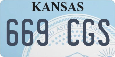 KS license plate 669CGS