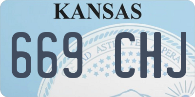 KS license plate 669CHJ