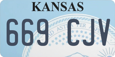KS license plate 669CJV