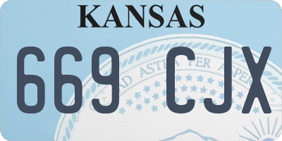 KS license plate 669CJX