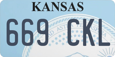 KS license plate 669CKL