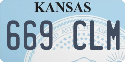 KS license plate 669CLM