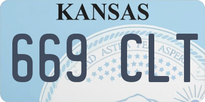 KS license plate 669CLT