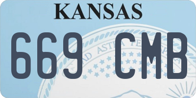 KS license plate 669CMB