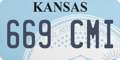KS license plate 669CMI