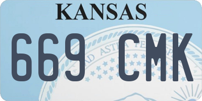 KS license plate 669CMK