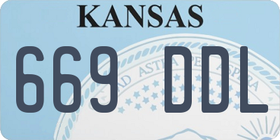 KS license plate 669DDL