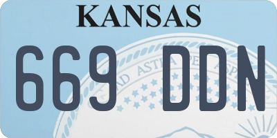 KS license plate 669DDN