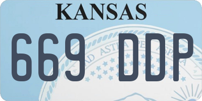 KS license plate 669DDP