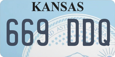 KS license plate 669DDQ