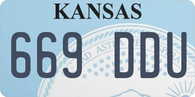 KS license plate 669DDU